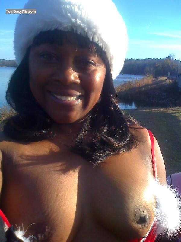 Tit Flash: My Medium Tits (Selfie) - Topless Samantha from United States